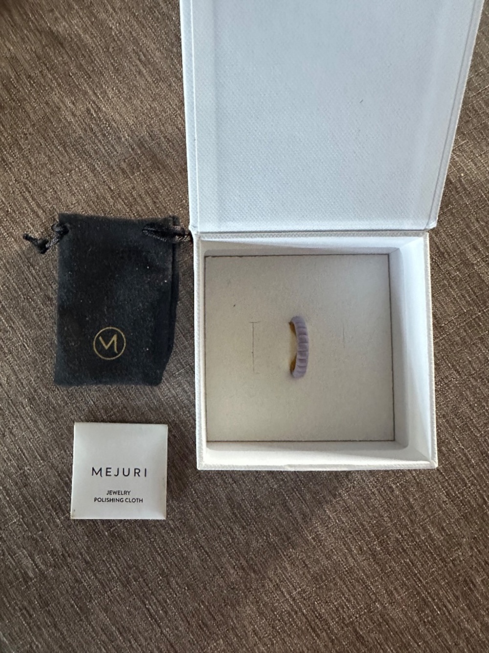 MEJURI CHARLOTTE SLIM ENAMEL STACKABLE RING - Picture 12 of 12